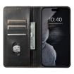 iPhone XR Suteni J02 Oil Wax Wallet Leather Phone Case - Black - 4