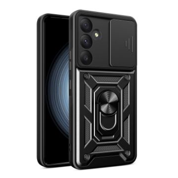 Samsung Galaxy A55 5G Sliding Camera Cover Phone Case (Black) - 1