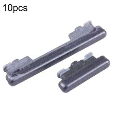 10pcs Power + Volume Buttons for Samsung Galaxy S21 FE 5G SM-G990 (Black) - 1