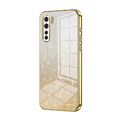 OPPO Reno3 4G/F15/A91 Glitter Powder Phone Case (Gold) - 1