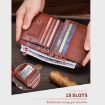 Bull Captain Men Wallet Cowhide Coin Clip RFID Vertical ID Holder - 5