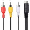 4 Pin S-Video to 3 RCA AV TV Male Cable Converter Adapter - 2