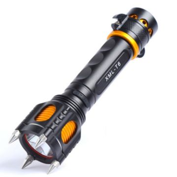 LED T6 Rechargeable Flashlight with Car Safety Hammer - 1
