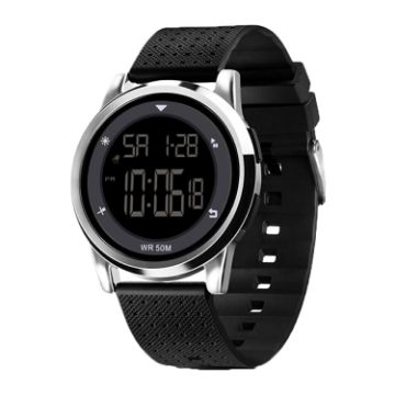 SPOVAN S100 Men Outdoor Waterproof Electronic Watch Silver - 1