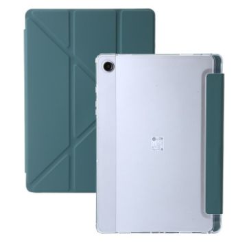 Samsung Galaxy Tab A9+ Clear Acrylic Deformation Leather Tablet Case - 1