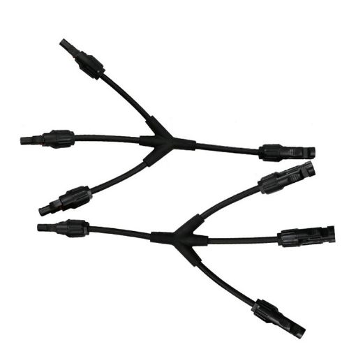 MC4 Solar Branch Connector - Male/Female Plug - 1 Pair - 1