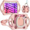 Cute Cat King Kids iPad Mini 6 Case - Pink - 1