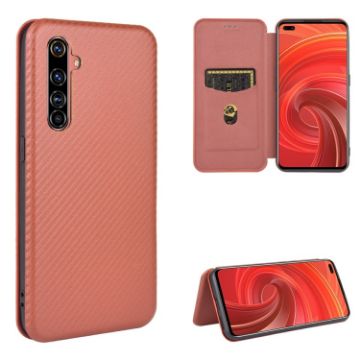 OPPO Realme X50 Pro/X50 Pro 5G Carbon Fiber Texture Case (Brown) - 1