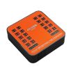 WLX-840 200W 40 Ports USB Charging Station, UK Plug - Black+Orange - 2