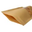 50 PCS Zipper Self Sealing Kraft Paper Bag with Window Stand Up - 3