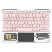 KB-333 RGB Backlit Wireless Bluetooth Keyboard (Pink) - 1