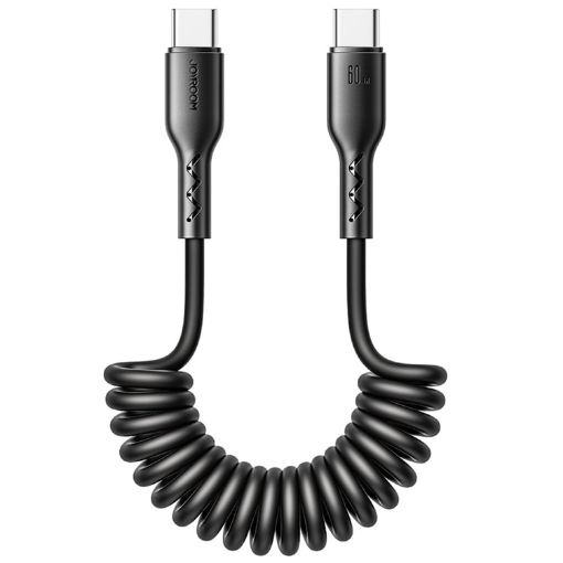 JOYROOM SA38-CC3 60W USB-C/Type-C Coiled Fast Charging Data Cable - 1