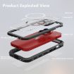 iPhone 15 Pro RedPepper IP68 Waterproof MagSafe Phone Case - Black - 4