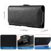 HAWEEL 6.1-6.8 inch Leather Phone Belt Clip Pouch - Black - 3