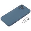 Blue Back Housing Cover with SIM Card Tray & Side Keys & Camera Lens for iPhone 12 Pro - 2