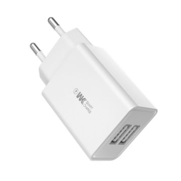WK WP-U56 2A Dual USB Fast Charging Travel Charger Power Adapter EU Plug - 1