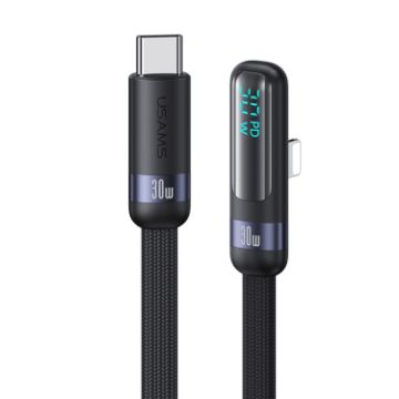 USAMS PD 30W USB-C to 8 Pin Fast Charging Data Cable 1.2m Black - 1