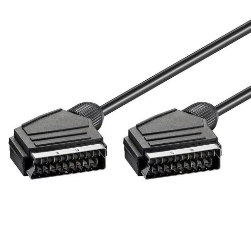 20 Pin SCART to SCART Lead Cable 1.5m - DVD/HDTV/AV/TV - 1