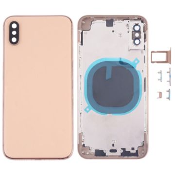 Gold Back Cover with Camera Lens & SIM Tray for iPhone XS - 1