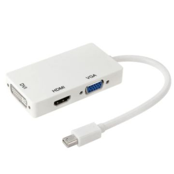 Mini DisplayPort Male to HDMI + VGA + DVI Female Adapter Cable - 1