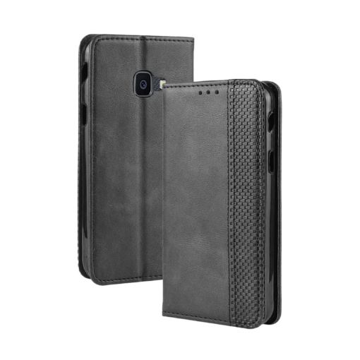 Galaxy Xcover 4s/Xcover 4 Leather Case with Magnetic Buckle & Card Slots (Black) - 1