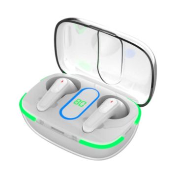Pro 70 Bluetooth Earphones (White) - Intelligent Digital Display V5.3 - 1