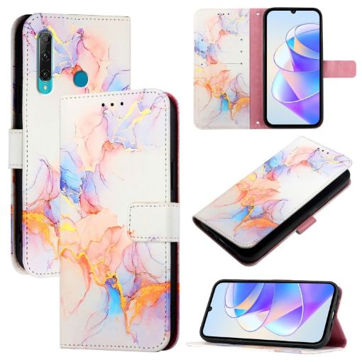 For Honor 20 Lite/10i/20e PT003 Marble Pattern Flip Leather Phone Case - 1