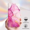 For Honor 200 Lite Marble Pattern Flip Leather Phone Case - Pink Purple Gold - 5