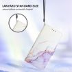 For Honor 70 PT003 Marble Pattern Flip Leather Phone Case White Purple - 6