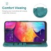 Samsung Galaxy A50 Green Leather Phone Case - Geometric Lines Skin Feel - 4