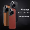 SULADA Frameless Cowhide Leather Phone Case for Huawei Pura 70 Ultra (Red) - 2