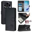 Oukitel C37 Cat Rat Embossed Pattern RFID Leather Phone Case - Black - 1