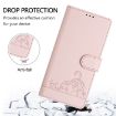Oukitel C51 Cat Rat Embossed Pattern RFID Leather Phone Case (Pink) - 4