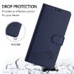 Oukitel C51 Cat Rat Embossed Pattern RFID Leather Phone Case Blue - 4