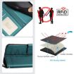 TCL 50XE 5G Cat Rat Embossed Pattern RFID Leather Phone Case - Peacock Green - 5