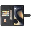 Motorola Edge 2024 Leather Phone Case - Black - 3