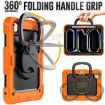 iPad Pro 11 2024 Silicone Tablet Case with Shoulder Strap - Orange - 3