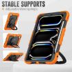 iPad Pro 11 2024 Silicone Tablet Case with Shoulder Strap - Orange - 5