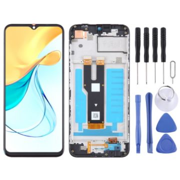 ZTE Blade V50 Design 4G LCD Screen Digitizer Full Assembly with Frame - Black - 1
