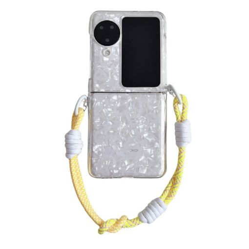 OPPO Find N3 Flip Phone Case with Rainbow Bracelet - White - 1