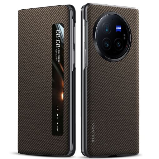 SULADA Kevlar 600D Texture Leather Phone Case for vivo X Fold3 Pro - 1