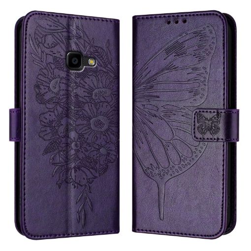Samsung Galaxy Xcover 4s/Xcover 4 Dark Purple Leather Phone Case - 1