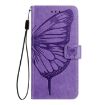 Samsung Galaxy A20e/A10e Embossed Butterfly Leather Phone Case - Light Purple - 2