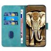 Samsung Galaxy A13 4G Elephant Head Embossed Leather Case - Light Blue - 3