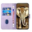 Samsung Galaxy Xcover 4/4s Elephant Head Embossed Leather Case - Light Purple - 3