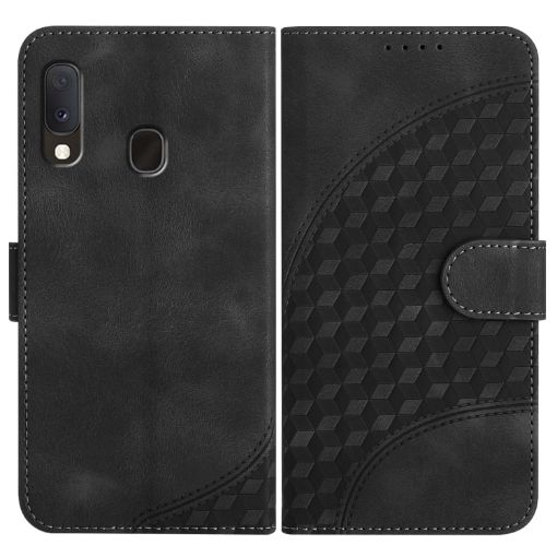 Samsung Galaxy A20e/A10e Elephant Head Embossed Leather Case - Black - 1