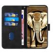 Samsung Galaxy A20e/A10e Elephant Head Embossed Leather Case - Black - 3