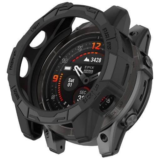 Garmin Epix Pro/Fenix 7S Armored TPU Watch Case - Black - 1