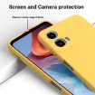 Yellow Liquid Silicone Shockproof Phone Case for Motorola Moto G34 - 3
