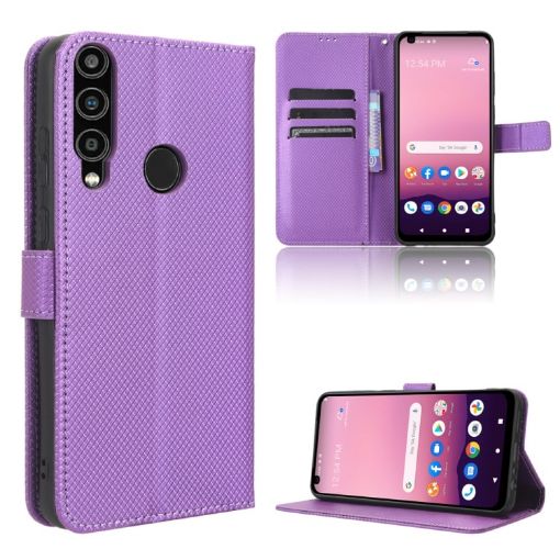 Orbic Magic 5G R678EL Leather Phone Case - Purple - 1